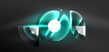 Soyut arkaplan parlayan neon halkalar ve sihirli ışık efektleri olan çizgiler. Duvar kağıdı, afiş, arkaplan, iniş sayfası, duvar resimleri, davetiyeler, posterler için yüksek teknoloji tasarımı