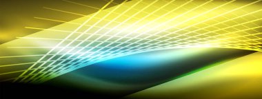 Neon ışıklı çizgi vektörleri: canlı renkler, parlak çizgiler. Neon tabelalardan esinlenerek büyüleyici bir tasarım. Web siteleri, reklamlar ve daha fazlası için elektrik enerjisi