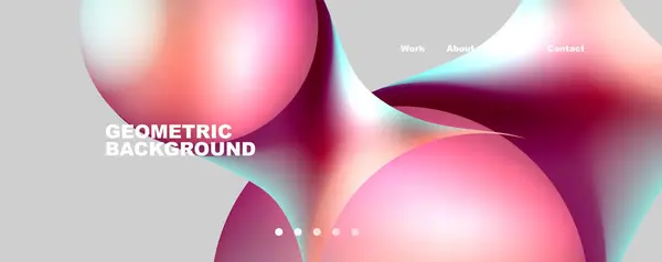 Shapes Circles Geometric Abstract Background Vector Illustration Wallpaper Banner Background — Wektor stockowy