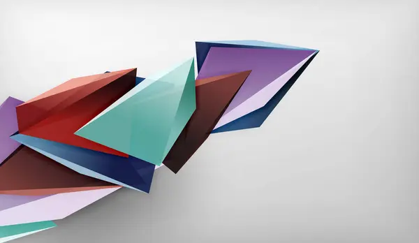 3D三角形矢量抽象背景 登陆页 墙体艺术 邀请函 印刷品的商业或技术设计 — 图库矢量图片