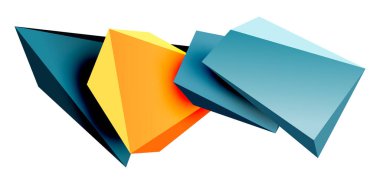 Vektör 3d düşük polimetrik üçgen geometrik tasarım elementleri