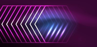 Soyut arka plan tekno neon altıgenleri. Duvar kağıdı, afiş, arkaplan, iniş sayfası, duvar resimleri, davetiye, baskılar, posterler için yüksek teknoloji vektör ilüstrasyonuName