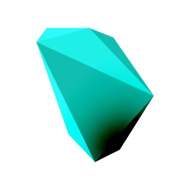 Soyut düşük polyester taş tasarımı. Geometrik 3d vektör tasarım ögesi