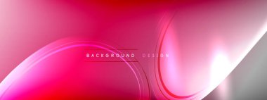 Vektör soyut arkaplan - sıvı gradyan üzerinde sıvı şeffaf kabarcık şekilleri gölgeler ve ışık efektleri