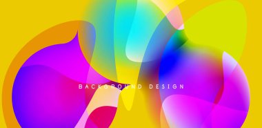 Bright abstract background glossy shiny circle and sphere composition. Minimalist geometric vector Illustration For Wallpaper, Banner, Background, Card