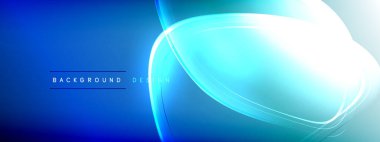 Vektör soyut arkaplan - sıvı gradyan üzerinde sıvı şeffaf kabarcık şekilleri gölgeler ve ışık efektleri