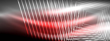 Parlayan neon dalga soyut arkaplan - canlı, ışıltılı dalgalar büyüleyici ve heyecan verici bir ekran içinde titreşiyor