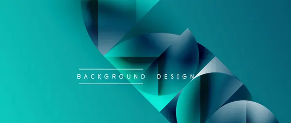 Minimalistic Geometric Backdrop Showcasing Metallic Circles Squares Embodying Understated Elegance — Stock Vector