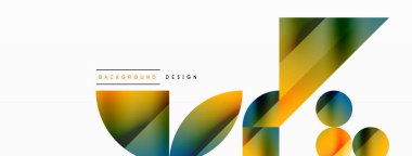 Çemberler ve çeşitli şekiller birleşerek çağdaş zemin oluşturarak yaratıcılığı ateşliyor. Dijital tasarımlar, sunumlar, web sitesi afişleri, sosyal medya paylaşımları için tasarım