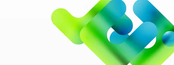 グラデーションジオメトリ ラインとサークルのミニマリスト融合 セレンを作る 抽象的な背景を魅了 — ストックベクタ