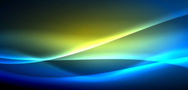 Neon ışıklarının ruhani parıltısında dinamik dalgalar. Hareket akışkanlığı ile neonun ışıl ışıl cazibesini birleştiren kavram, hem canlılığı hem de gelecekteki karmaşıklığı somutlaştıran büyüleyici arka plan.