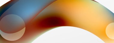 Fluid abstract background. Liquid color gradients composition. Round shapes and circle flowing design for wallpaper, banner, background or landing