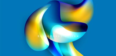 Soyut arkaplan renklerine sahip güzel sıvı şekiller