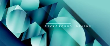 Birbirine kenetlenmiş üçgenler ve dairelerden oluşan büyüleyici soyut arkaplan, hem zerafet hem de modernlik saçan şaşırtıcı şekiller ve desenler oluşturur.