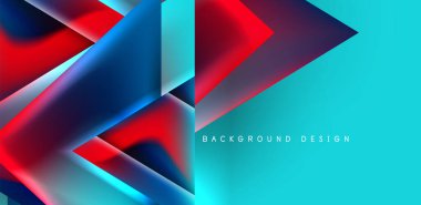 Renkli sıvı gradyanlı gelecekçi üçgen vektörü soyut arkaplan