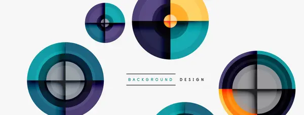 Circle Pattern Background Abstract Backgrounds Bundle Wallpaper Banner Background Landing — Stock Vector
