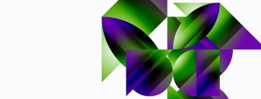 Serene gradyan şablonu. Çemberler ve üçgenler minimalist mükemmellikte karışıyor. Biçim ve renklerin nazik bir şekilde birleşmesi dengeli ama büyüleyici bir zemin oluşturur, modern karmaşıklığı somutlaştırır.