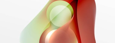 Fluid abstract background, round shapes and circle flowing design for wallpaper, banner, background or landing