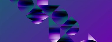 Serene gradyan şablonu. Çemberler ve üçgenler minimalist mükemmellikte karışıyor. Biçim ve renklerin nazik bir şekilde birleşmesi dengeli ama büyüleyici bir zemin oluşturur, modern karmaşıklığı somutlaştırır.