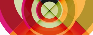 Gölgeler ile çevreler küçük geometrik bileşim soyut arkaplan