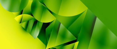 Birbirine kenetlenmiş üçgenler ve dairelerden oluşan büyüleyici soyut arkaplan, hem zerafet hem de modernlik saçan şaşırtıcı şekiller ve desenler oluşturur.