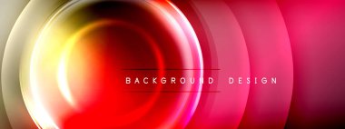 Çember çizgileri ve baloncuklar ışık ve gölge efektleriyle parlayan etki eğiminde. Işık, gölge ve derinliğin dinamik etkileşimi. Gelecekçi ve ritmik teknoloji tasarımı