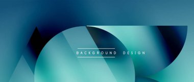 Birbirine kenetlenmiş üçgenler ve dairelerden oluşan büyüleyici soyut arkaplan, hem zerafet hem de modernlik saçan şaşırtıcı şekiller ve desenler oluşturur.