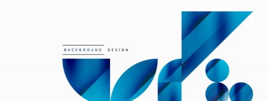 Vektör arkaplanı. Minimalist geometrik arkaplan daireler ve şekillerle süslenmiş. Dijital tasarımlar, sunumlar, web sitesi afişleri, sosyal medya paylaşımları için yaratıcılığı davet eden soyut sanat