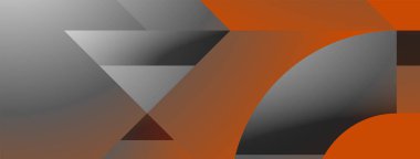 Üçgenler, çizgiler ve yuvarlak şekiller - dinamik geometrik soyut arkaplan. Duvar kağıdı, afiş, arkaplan, iniş sayfası, duvar sanatı, davetiye, baskılar için görsel senfoni