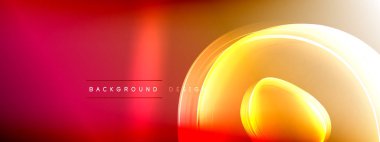 Vektör soyut arkaplan - sıvı gradyan üzerinde sıvı şeffaf kabarcık şekilleri gölgeler ve ışık efektleri