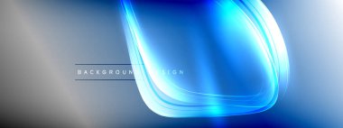 Vektör soyut arkaplan - sıvı gradyan üzerinde sıvı şeffaf kabarcık şekilleri gölgeler ve ışık efektleri