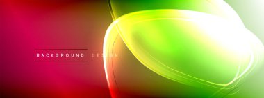 Vektör soyut arkaplan - sıvı gradyan üzerinde sıvı şeffaf kabarcık şekilleri gölgeler ve ışık efektleri