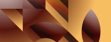 Basit geometrik formlar - dinamik geometrik soyut arkaplan. Duvar kağıdı, afiş, arkaplan, iniş sayfası, duvar sanatı, davetiye, baskılar, posterler için görsel senfoni