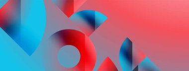 Basit geometrik formlar - dinamik geometrik soyut arkaplan. Duvar kağıdı, afiş, arkaplan, iniş sayfası, duvar sanatı, davetiye, baskılar, posterler için görsel senfoni