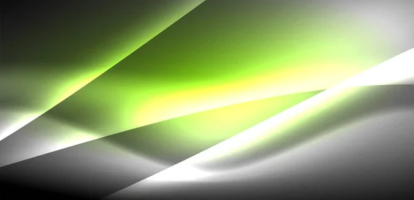 Neonljus Vågor Sväller Över Bakgrunden Fascinerande Dans Luminiscens Och Rörelse — Stock vektor