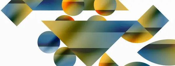 Cercles Formes Diverses Convergent Façonnant Une Toile Fond Contemporaine Qui — Image vectorielle