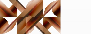 Canlı eğimli üçgenler ve beyaz üzerinde daireler. Dijital tasarımlar, sunumlar, web sitesi afişleri, sosyal medya paylaşımları için şekillerin büyüleyici birleşimi