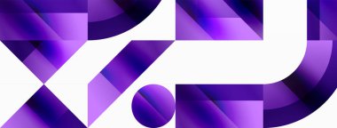 Parlak daire, kare, üçgen minimalist geometrik arkaplanı şekillendirir. Gösterişli, çağdaş tasarım dijital tasarımlar, sunumlar, web sitesi afişleri, sosyal medya paylaşımları için biraz sofistike