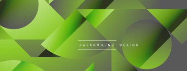 Üçgenler, çizgiler ve yuvarlak şekiller - dinamik geometrik soyut arkaplan. Duvar kağıdı, afiş, arkaplan, iniş sayfası, duvar sanatı, davetiye, baskılar için görsel senfoni