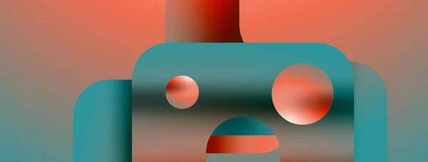 Formes Géométriques Simples Fond Abstrait Géométrique Dynamique Symphonie Visuelle Formes — Image vectorielle