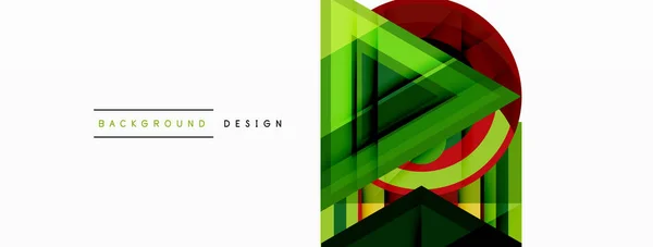 Design Astratto Vettore Fonde Triangoli Esagoni Cerchi Creando Una Composizione — Vettoriale Stock