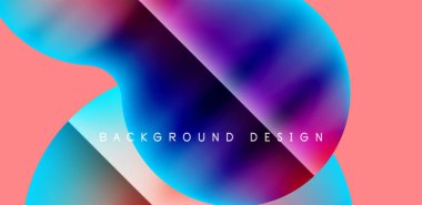 Colorful bubble abstract background with shadow effects. Minimalist geometric vector Illustration For Wallpaper, Banner, Background, Card, Book Illustration, landing page