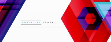 Soyut vektör tasarımı üçgenleri, altıgenleri ve daireleri harmanlayarak geometrik şekillerin uyumlu bir bileşimini oluşturur.