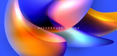 Soyut arkaplan renklerine sahip güzel sıvı şekiller