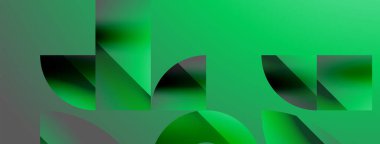 Üçgenler, çizgiler ve yuvarlak şekiller - dinamik geometrik soyut arkaplan. Duvar kağıdı, afiş, arkaplan, iniş sayfası, duvar sanatı, davetiye, baskılar için görsel senfoni