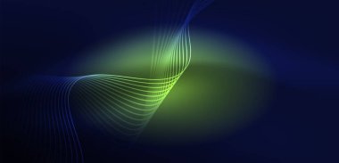 Soyut arkaplan neon dalgası. Duvar kağıdı, afiş, arkaplan, iniş sayfası, duvar resimleri, davetiyeler, posterler için yüksek teknoloji tasarımı