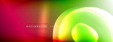 Vektör soyut arkaplan - sıvı gradyan üzerinde sıvı şeffaf kabarcık şekilleri gölgeler ve ışık efektleri