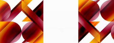 Gradyan renk üçgenleri ve beyaz daireler. Dinamik karışım büyüleyici görsel etki yaratıyor. Dijital tasarımlar, sunumlar, web sitesi afişleri, sosyal medya paylaşımları için geometrik arkaplan