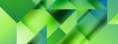 Büyüleyici vektör soyutlaması. Üçgenler büyüleyici dansla kesişiyor, dinamik geometrik zemin hazırlıyorlar. Şekil ve açıların birleşimi modern tasarımın sanatsal senfonisini yaratır.