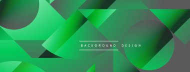 Üçgenler, çizgiler ve yuvarlak şekiller - dinamik geometrik soyut arkaplan. Duvar kağıdı, afiş, arkaplan, iniş sayfası, duvar sanatı, davetiye, baskılar için görsel senfoni